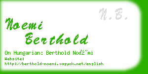 noemi berthold business card